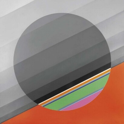 Eugenio Carmi, Controimmagine 40, 1974, 140 x 140 cm, acrilici su tela