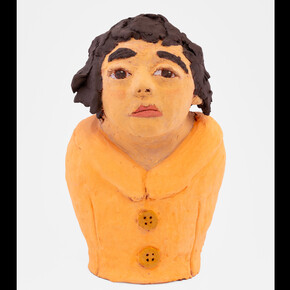 Sally Saul, Melancholy, 2023, clay and glaze, 30.5x17.8x14 cm. Courtesy the artist and Venus Over Manhattan, NYC