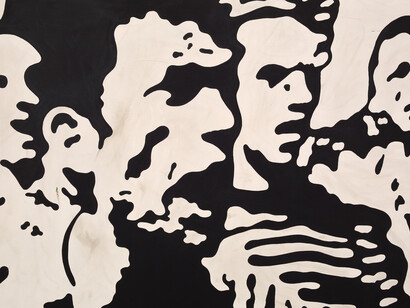 Claudio Tozzi, Multidao, 1968, industrial paint on duratex, 77 x 130 cm