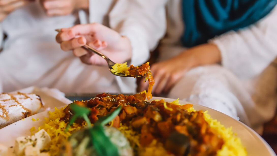 Saffron-infused rice and meat, highlighting a quintessential dish in Iranian cuisine