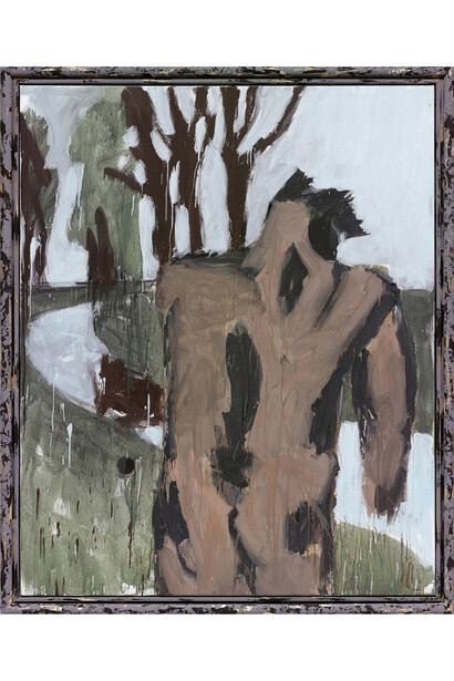 Markus Lüpertz, "Träumer", 2014, Mixed media on canvas in artist frame, 200 x 162 cm, 78 3/4 x 63 3/4 in
