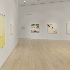 Huguette Caland, Outside the line, exhbition view. Courtesy of Institute of Contemporary Art