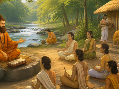 A gurukula (Sanskrit: गुरुकुलम्, romanized: gurukula) is a traditional Indian system of education in which śiṣyas (students or disciples) live with or near their guru