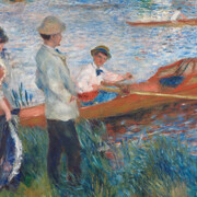Auguste Renoir, Les canotiers à Chatou (detalle), 1879. Cortesía del Musée d’Orsay