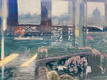 Martin Weinstein, Venice, misty afternoons, inside over outside, 2023. Per gentile concessione della Galleria Cross Contemporary Art