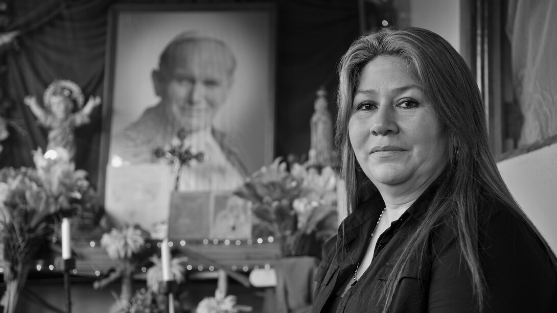 Floribeth Mora y Juan Pablo II