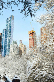 New York covered in a blanket of snow, representing how most cities are subject to extreme weather