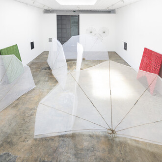 View of Jarbas Lopes' exhibition "Elastica"