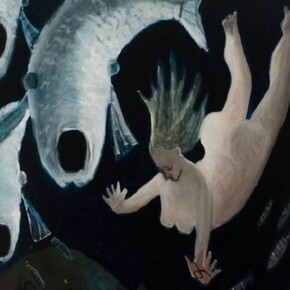 Deatil of Groupers, 2013, oil on canvas, 70 x 57 ½ inches, Courtesy Tibor de Nagy Gallery, New York