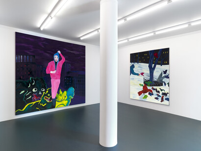 Florian Krewer, Strike the dust, exhibition view. Courtesy of Michael Werner Gallery