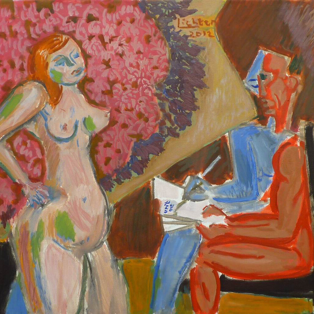Albert Lichten, Glycera Inspired by Horatius, Oil on Canvas, 23.5" x 29"