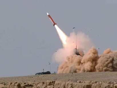 Missile test in the remote and deserted areas of Iran