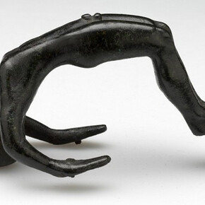 Unknown artist, Etruscan, Acrobat (probably the handle of a cista lid), 4th century BCE-3rd century BCE
Bronze, 8.3 x 3.5 cm (3 1/4 x 1 3/8 inches), Gift of Mrs. Celia Robinson Stillwell 85.107.1