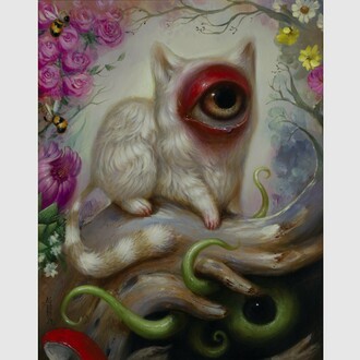 Jesús Aguado, Lost Pet, Acrylic on wood panel, 50 x 40 cm. Courtesy of DCG and the artist