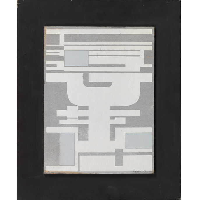 Wifredo Arcay, Untitled, 1958, Serigraph on card laid on board, 38 x 31 cm (15 x 12 1/4 in)