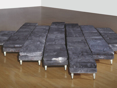 Untitled 1992, Oil on vinyl covered mattress