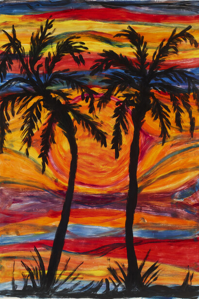 Josh Smith, Untitled (detail), 2014. Monotype on Plike buff paper © Josh Smith / courtesy the artist and Galerie Eva Presenhuber, Zurich