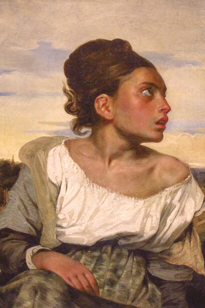 Eugène Delacroix, Chica huérfana en el cementerio, 1824