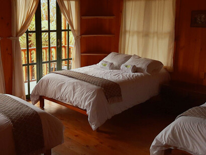 Detalle de una habitación en Ulcumano Ecolodge, Oxapampa, Perú