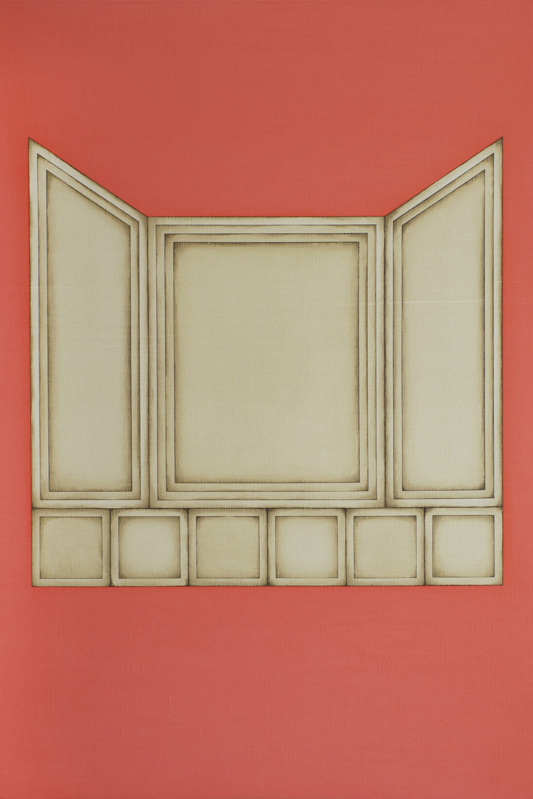 Selma Parlour, Metapainting (figure-ground 4), 2014, oil on linen, 61 x 50.5 cm