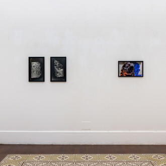 Giovanni Giaretta, It takes a while to learn to talk the long language of the rocks, exhibition view. Courtesy of Galleria Tiziana Di Caro