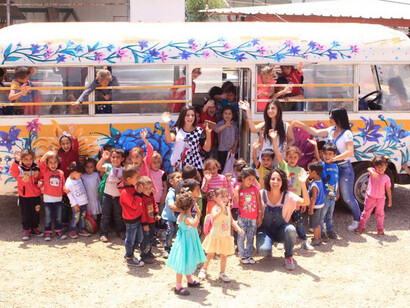 Marie-joe Ayoub and the children