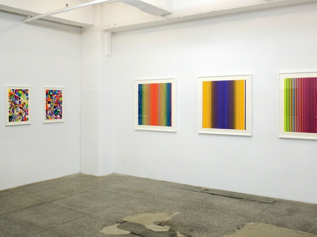 Polly Apfelbaum, Atomic Mystic Portraits, Exhibition view. Courtesy of Senior & Shopmaker