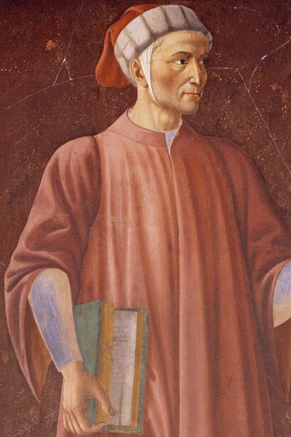 Andrea del Castagno, Dante, Ciclo degli uomini e donne illustri, 1450, dal Cenacolo dell’ex convento benedettino di S. Apollonia, Firenze, Uffizi