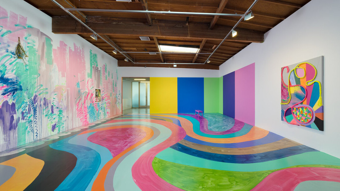 Sarah Cain, Tell the poets, exhibition view. Courtesy of Honor Fraser Gallery