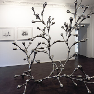 Loris Cecchini and Andrea Mastrovito, Sub limine – The power of creation, exhibition view. Courtesy of Luisa Catucci Gallery