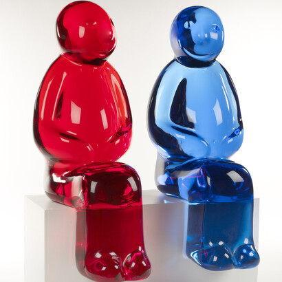 Mauro Perucchetti's "Jelly Baby" (2010) intricately combines pigmented resin on granite, exemplifying the artist's contemporary mastery of materials