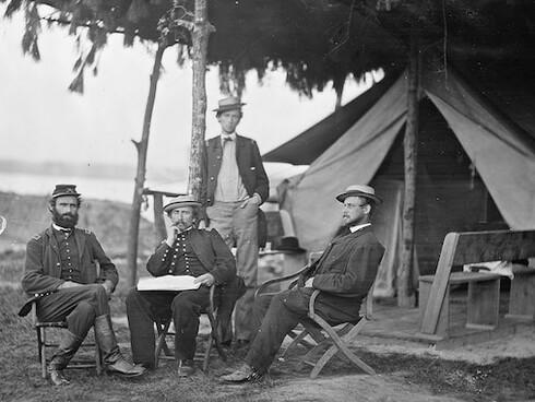 Officers of the 5th Cavalry, Black Knights is a painting by Matthew Brady