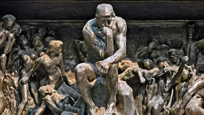 Auguste Rodin, El pensador en las puertas del Infierno, 1880-1900, Museo Rodin, París