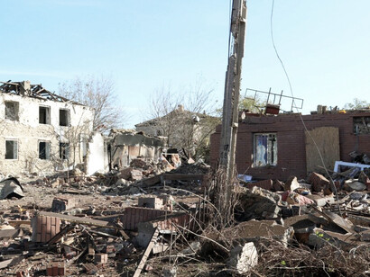 Borodianka settlement (Kyiv Oblast of Ukraine) after shelling and bombing during the 2022 Russian invasion