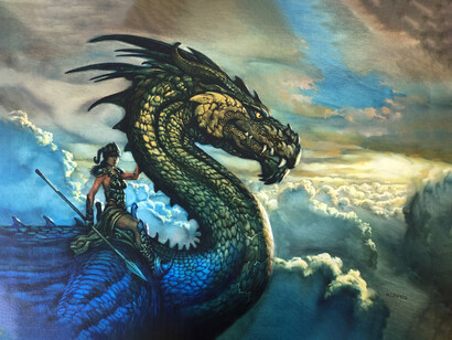 Ciruelo Cabral, Amazona y Dragon