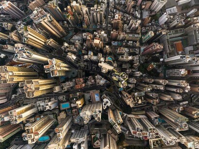 Aerial view of Hong Kong