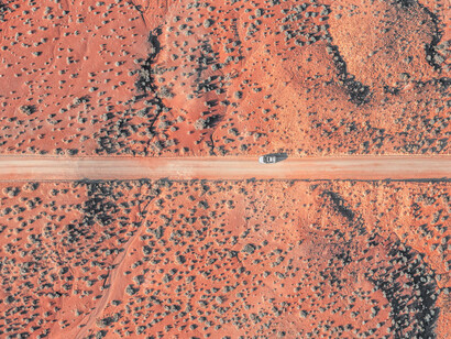 Zoe Wetherall, Driving in the Desert, archival pigment print, limited edition color photograph. Courtesy of the artist and the Front Room Gallery