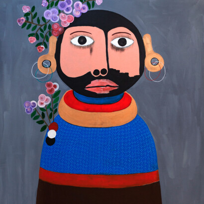 Kojo Marfo
Stranger #2, 2021
Acrylic on canvas
61 3/8 x 56 3/4 in
156 x 144 cm