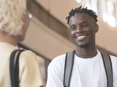 In a school environment, a young African American student is depicted, participating in various educational activities and contributing to the diversity of the classroom