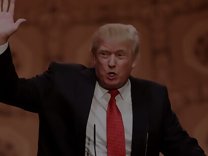 Donald Trump speaking at the 2014 Conservative Political Action Conference (CPAC) in National Harbor, Maryland, USA, photo by Gage Skidmore