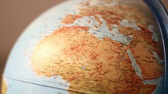 A world globe symbolizing a renewed axis of cooperation between Morocco and France