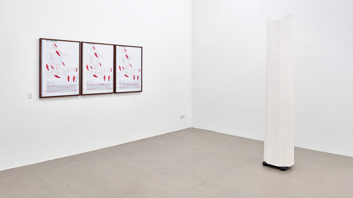 installation view "4x Düsseldorf: Helmut Dorner, Inge Mahn, Natalie Czech, Esther Kläs", Kadel Willborn, Düsseldorf, Germany, 2018.
