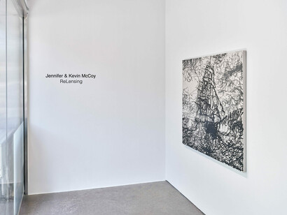 Jennifer & Kevin McCoy, ReLensing, exhibition view. Courtesy of bitforms gallery