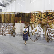 Angélica Serech, Temps entrelacé – deep time, exhibition view. Courtesy of the International Red Cross and Red Crescent Museum