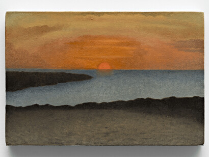 Paula Siebra, Pôr-do-sol, 2023, oil on canvas, 20x30 cm, 7 7/8x11 3/4 inches. Courtesy of the artist and Mendes Wood DM