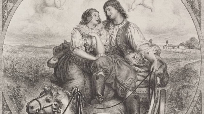 Josef Mánes, Honeymoon in Haná (detail), 1850. Courtesy of Národní galerie Praha