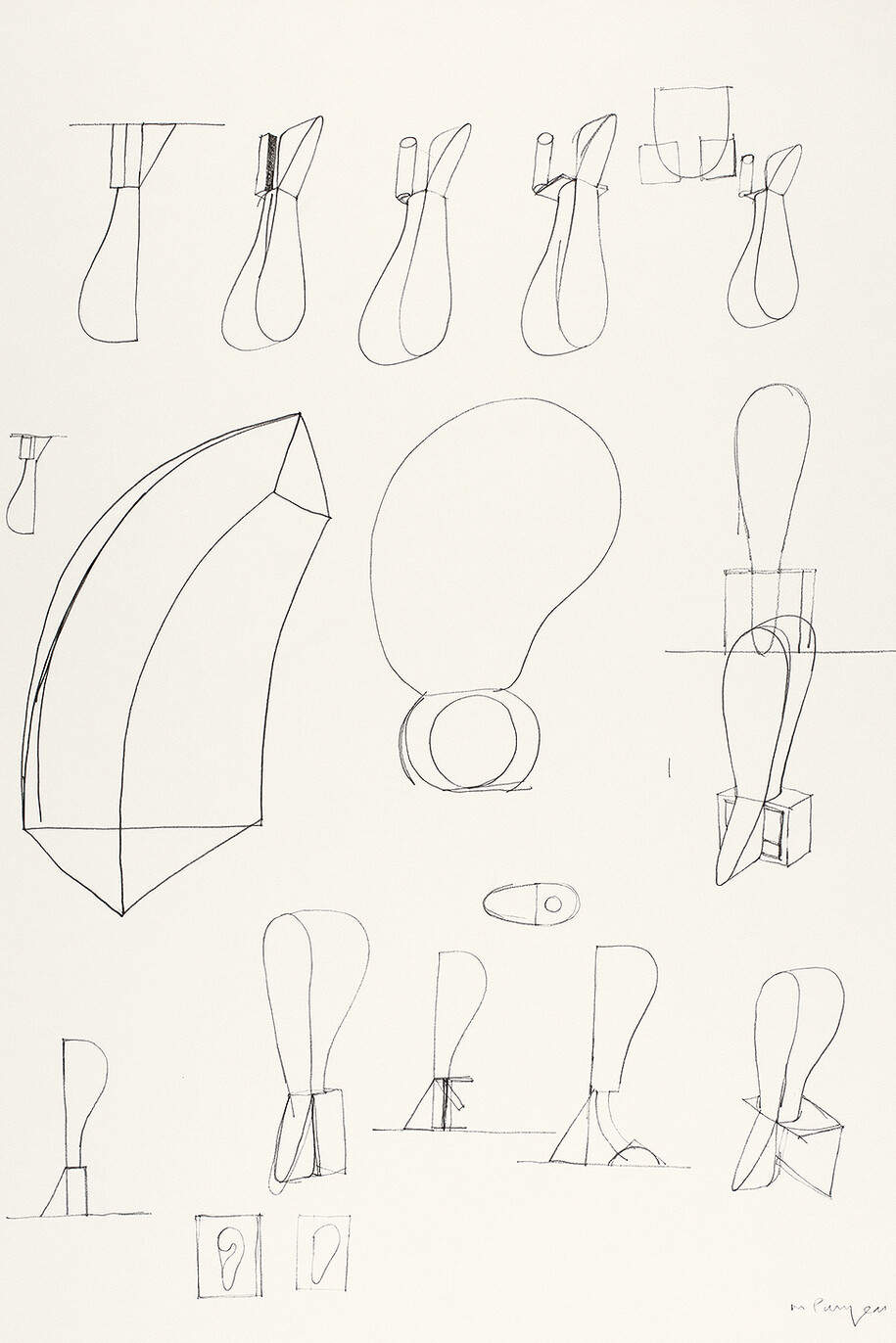 Martin Puryear, Drawing for Bearing Witness, 1994, Graphite on ivory wove paper. Courtesy of the artist. © Martin Puryear. Photography © The Art Institute of Chicago