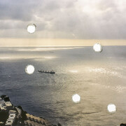 Runo Lagomarsino: Sea Grammar, 2015 (Dia Projection loop, 80 perforated images in a slide projection carousel with timer,1 original image. Variable projection size). Photocredtis: Andreas Meck and Terje Östling. 