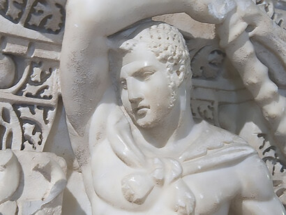 An ancient depiction of Hercules' 12 labors in Yunusular village, near Beysehir, Turkey. Discover his legendary feats, from slaying beasts to completing daunting tasks, offering valuable insight into Greek mythology and history