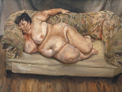 «Inspectora de la seguridad social durmiendo» (1995), L. Freud